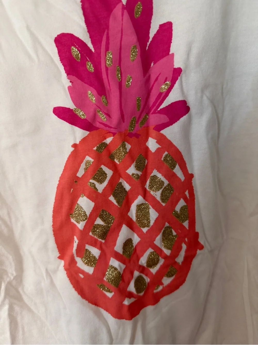 White Pineapple Graphic Tank Top
